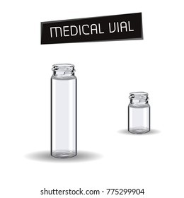 Medical Vial. Vector Illustration.