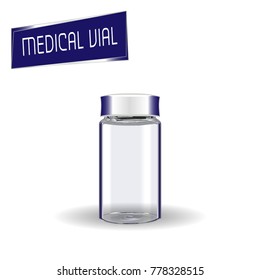 Medical vial. Vector Illustration.