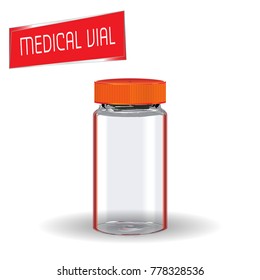 Medical vial. Vector Illustration.