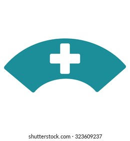 Medical Visor vector icon. Style is flat symbol, soft blue color, rounded angles, white background.