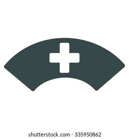 Medical Visor vector icon. Style is flat symbol, soft blue color, rounded angles, white background.