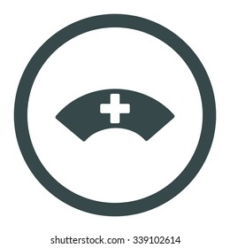 Medical Visor vector icon. Style is flat rounded symbol, soft blue color, rounded angles, white background.