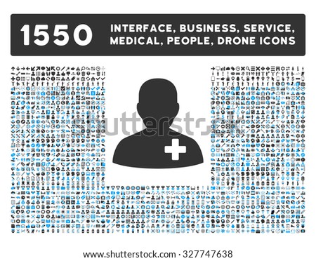 Medical Volunteer and other web interface, business tools, people poses, medical service vector icons. Style is flat symbols, bicolored, rounded angles, white background.