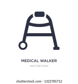 Medical Walker Icon On White Background. Simple Element Illustration From Health And Medical Concept. Medical Walker Sign Icon Symbol Design.