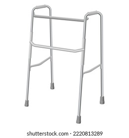 Medical walkers.A medical instrument for rehabilitation.Crutches for the movement of non-walking patients.Vector illustration.