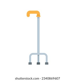 Medical walking stick icon. Flat illustration of Medical walking stick vector icon for web design isolated