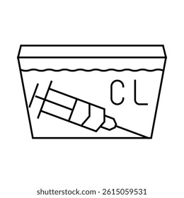 medical waste disposal line icon vector. medical waste disposal sign. isolated contour symbol black illustration