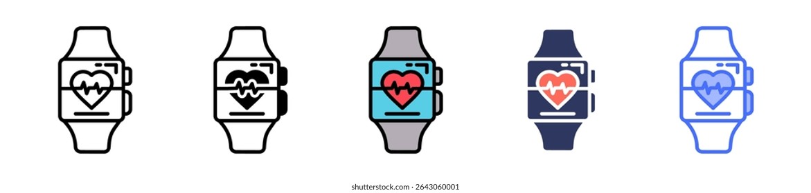 Medical Wearable Icon Multiple Vector Illustration