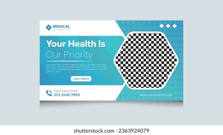 Diseño de plantillas de banners web médicos para publicidad en redes sociales