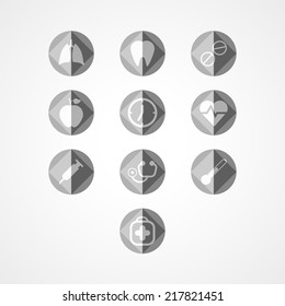 Medical  web icon on white background