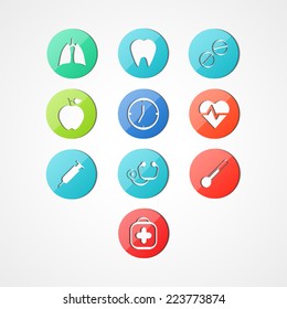 Medical  web icon on white background