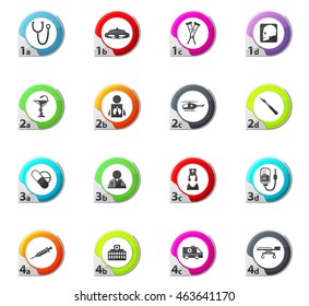Medical web icons for user interface design