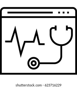Medical Webpage Vector Icon
