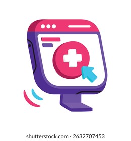 ícone de estilo Medical Website Vetor. Arquivo Eps 10