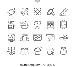 Medical Well-crafted Pixel Perfect Vector Thin Line Icons 30 2x Grid for Web Graphics and Apps. Simple Minimal Pictogram