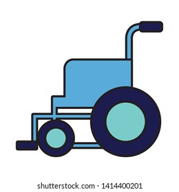 medical wheelchair equipment vector illustration design icon