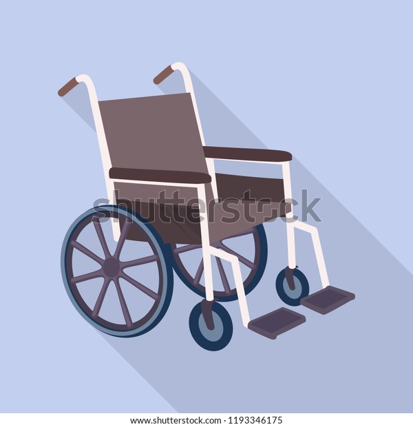 Medical wheelchair icon. Flat
illustration of medical wheelchair vector icon for web
design