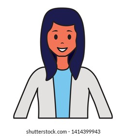 medical woman professional staff with uniform vector illustration
