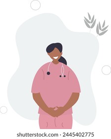 medical worker.Medical staff character.nurse.flat vector illustration.