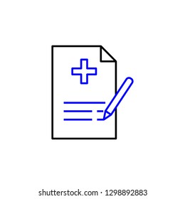 Medical Writing Icon. Element Of Medical Icon For Mobile Concept And Web Apps. Detailed Medical Writing Icon Can Be Used For Web And Mobile