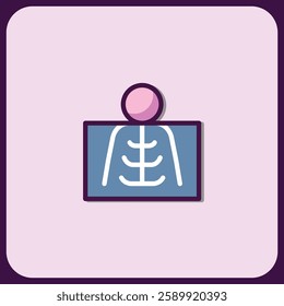 Medical X-Ray Icon: Minimalist Healthcare Graphic