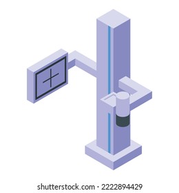 Medical Xray Scan Icon Isometric Vector. Lung Scan. Chest Ultrasound