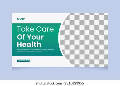 Medical YouTube Thumbnail Design And Social Media Banner Design Template