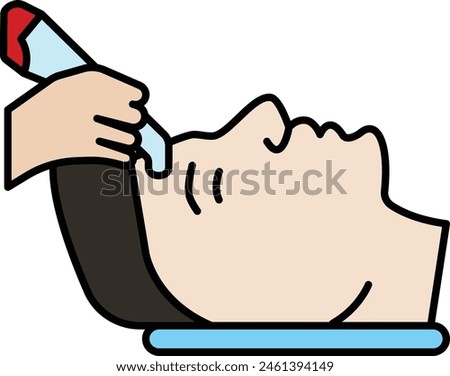 medical-grade cleansing face treatment vector design, Cosmetology or Cosmetologist Symbol, esthetician beautician Sign, Beauty treatment illustration, Age-Delaying or hydrodermabrasion facial concept