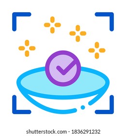 medically clean lens icon vector. medically clean lens sign. color symbol illustration