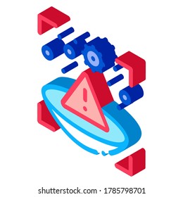 medically unsafe lens icon vector. isometric medically unsafe lens sign. color isolated symbol illustration