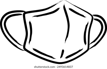 Medical-related calligraphy illustration icon mask