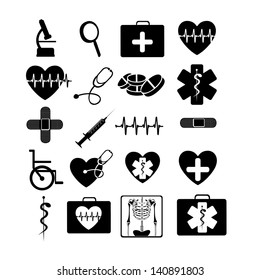 medicals icons monochrome over white background vector illustration