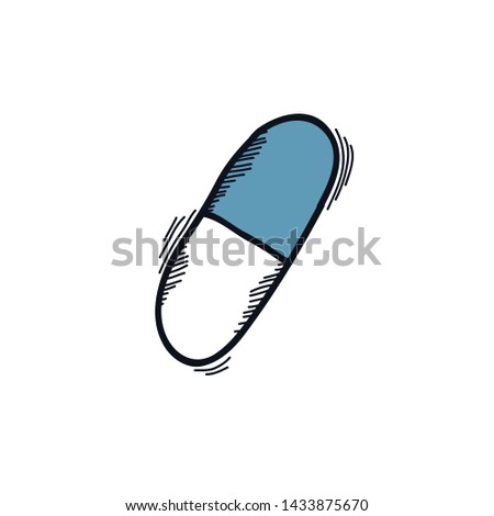 medicament doodle icon, vector illustration
