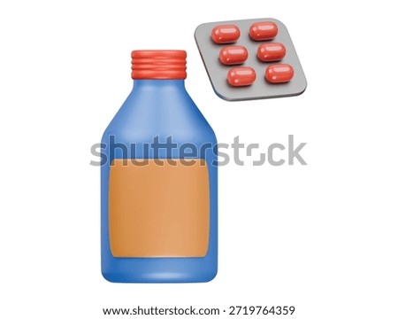 medicament icon 3d illustration render