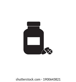 Medicament icon. Isolated vector pharmaceutical  symbols. simple style medical  design glyph icon