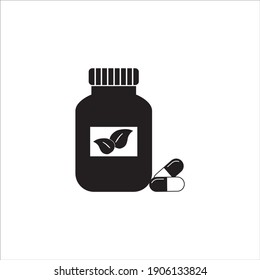 Medicament-Symbol Isolierte Vektorgrafik-Symbole. Bildzeichen für medizinisches Design im einfachen Stil
