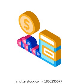 medicaments buy icon vector. isometric medicaments buy sign. color isolated symbol illustration