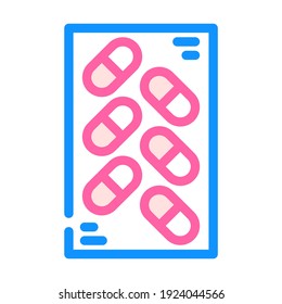 medicaments package color icon vector. medicaments package sign. isolated symbol illustration