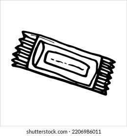 Paquete Medicamentos Estilo doodle ilustración vectorial aislada en fondo blanco