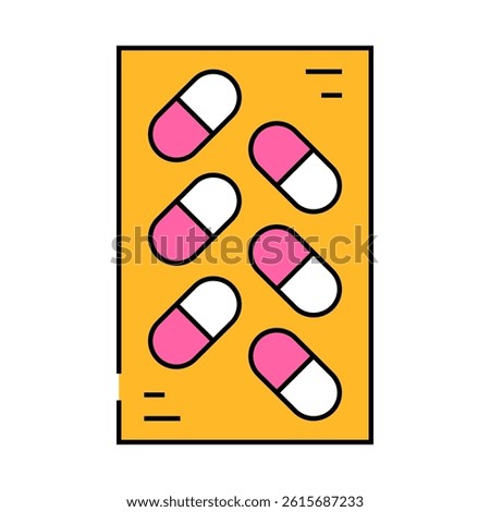 medicaments package line icon vector. medicaments package sign. isolated symbol illustration