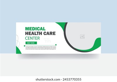 medicare health facebook banner cover dental care web banner design template