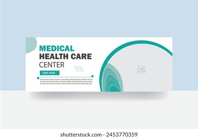 medicare health facebook banner cover dental care web banner design template