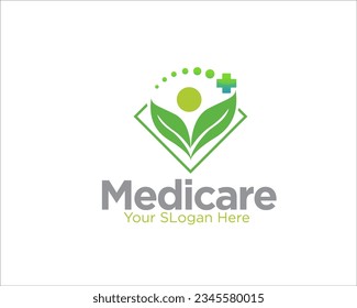 medicare health logo designs simple modern for nature logo