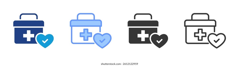 Medicare icon set multiple style collection