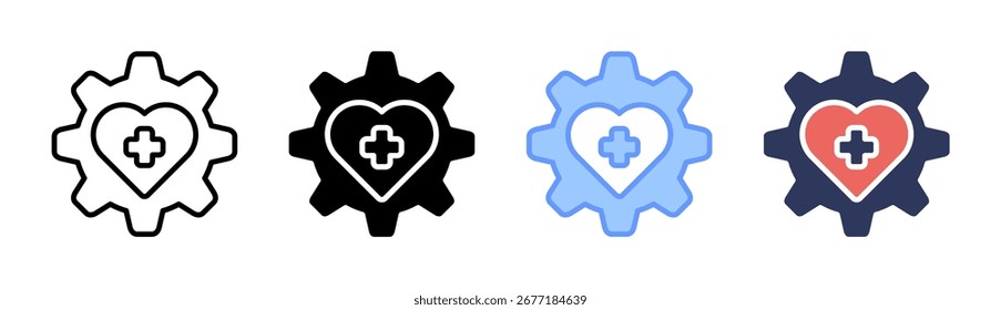 Medicare Icon Set Multiple Style Collection