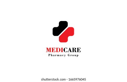 Medicare Pharmacy Logo Design Template Love Stock Vector (Royalty Free ...