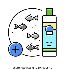 medication aquarium fish color icon vector. medication aquarium fish sign. isolated symbol illustration