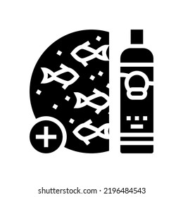 Medication Aquarium Fish Glyph Icon Vector. Medication Aquarium Fish Sign. Isolated Symbol Illustration