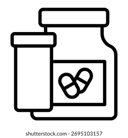Elemento de icono de botella de medicamento para diseño