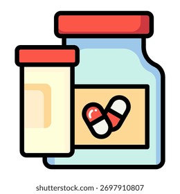 Elemento de icono de botella de medicamento para diseño